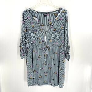 Striped Floral Women's Dress
